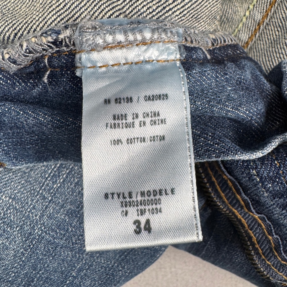Guess‎ Jeans Mens 34 Medium Wash Bootcut Denim Blue Cotton Pants X8302400000 - Picture 3 of 10